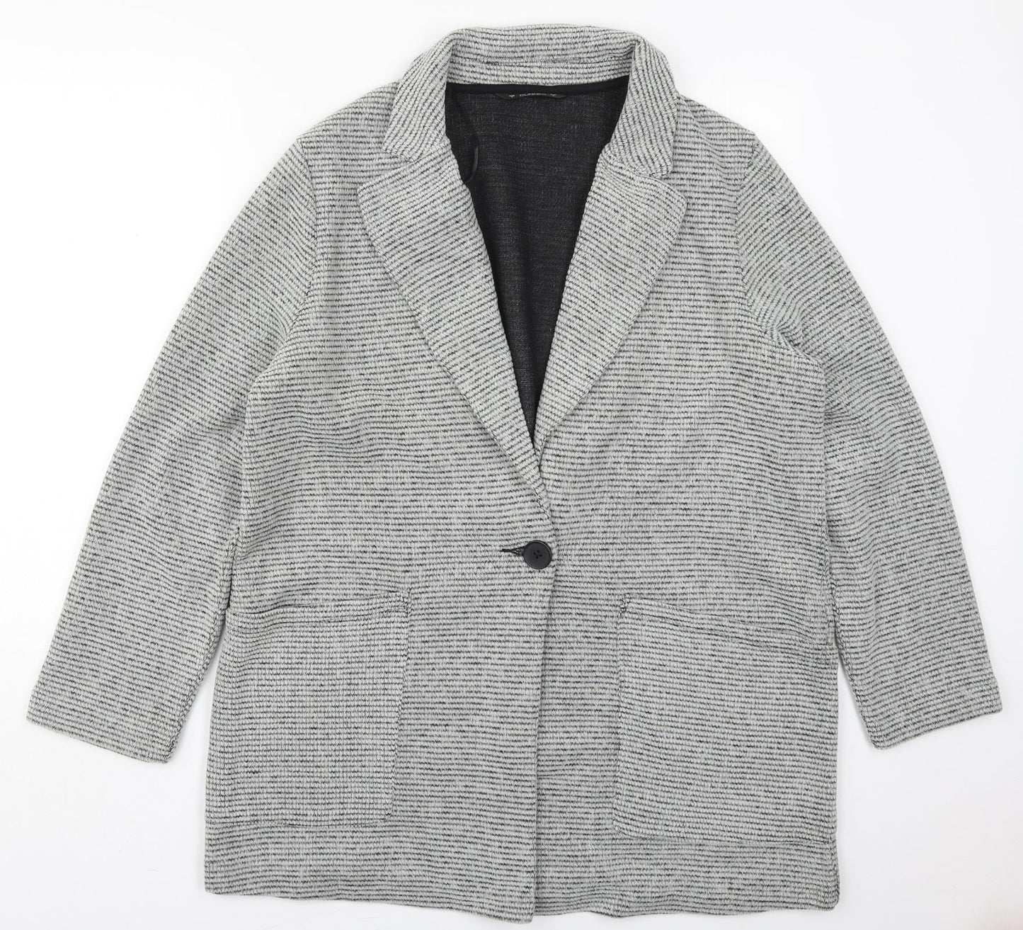 Dunnes Womens Grey   Jacket  Size L  Button