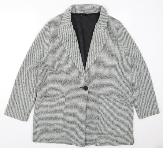 Dunnes Womens Grey   Jacket  Size L  Button