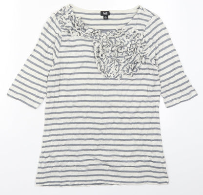 Womens UK Size L Lee Grey Basic T-Shirt