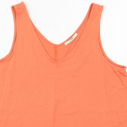 George Womens Orange  Viscose Basic Tank Size 18 V-Neck