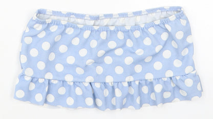 I SAW IT FIRST Womens Blue Polka Dot Polyester Cropped Tank Size 14 Round Neck