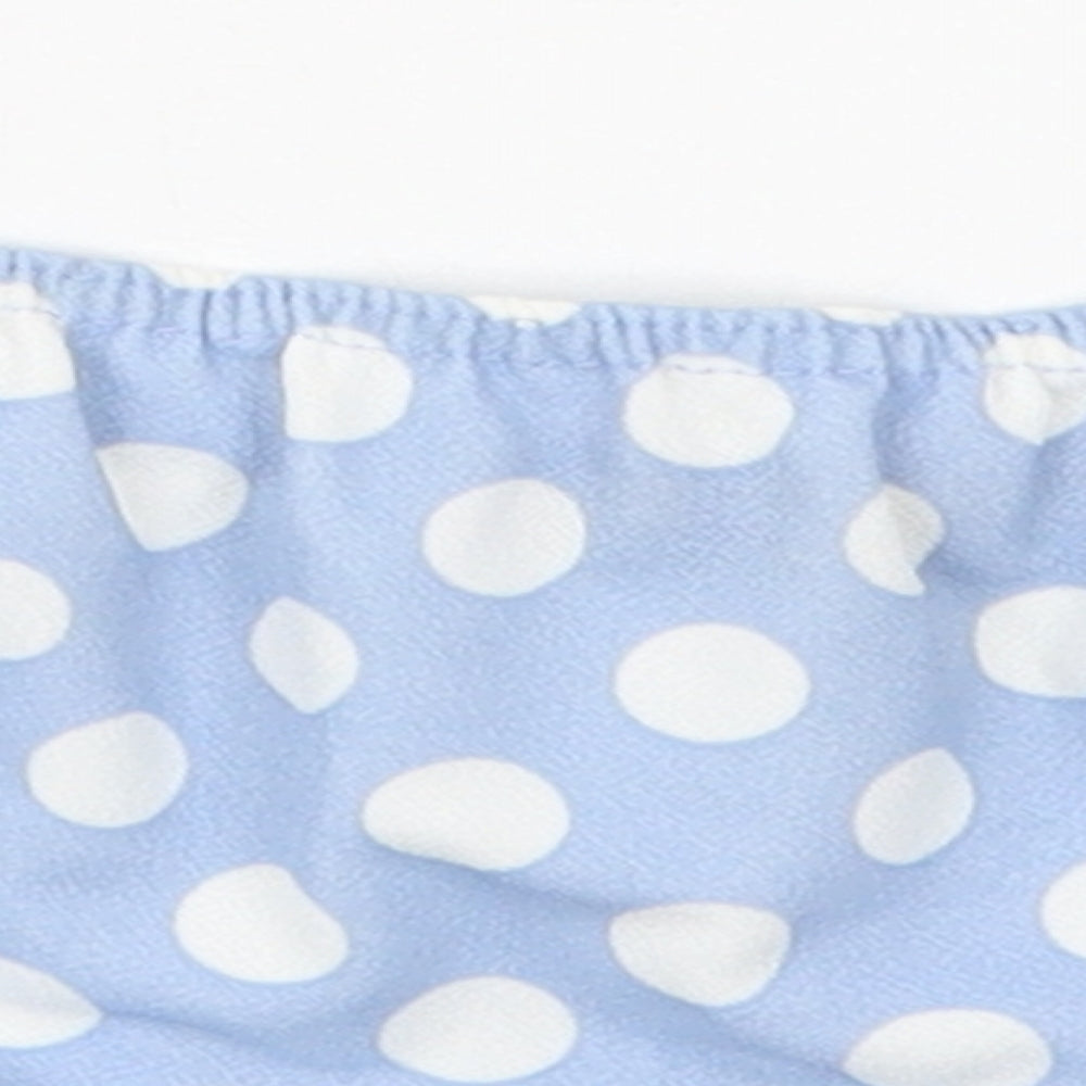 I SAW IT FIRST Womens Blue Polka Dot Polyester Cropped Tank Size 14 Round Neck