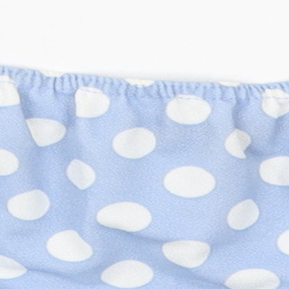 I SAW IT FIRST Womens Blue Polka Dot Polyester Cropped Tank Size 14 Round Neck