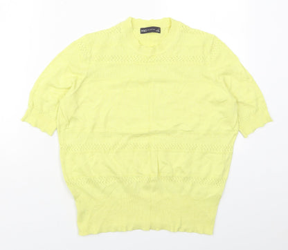 Womens UK Size 14 Marks and Spencer Yellow Pullover Jumper
