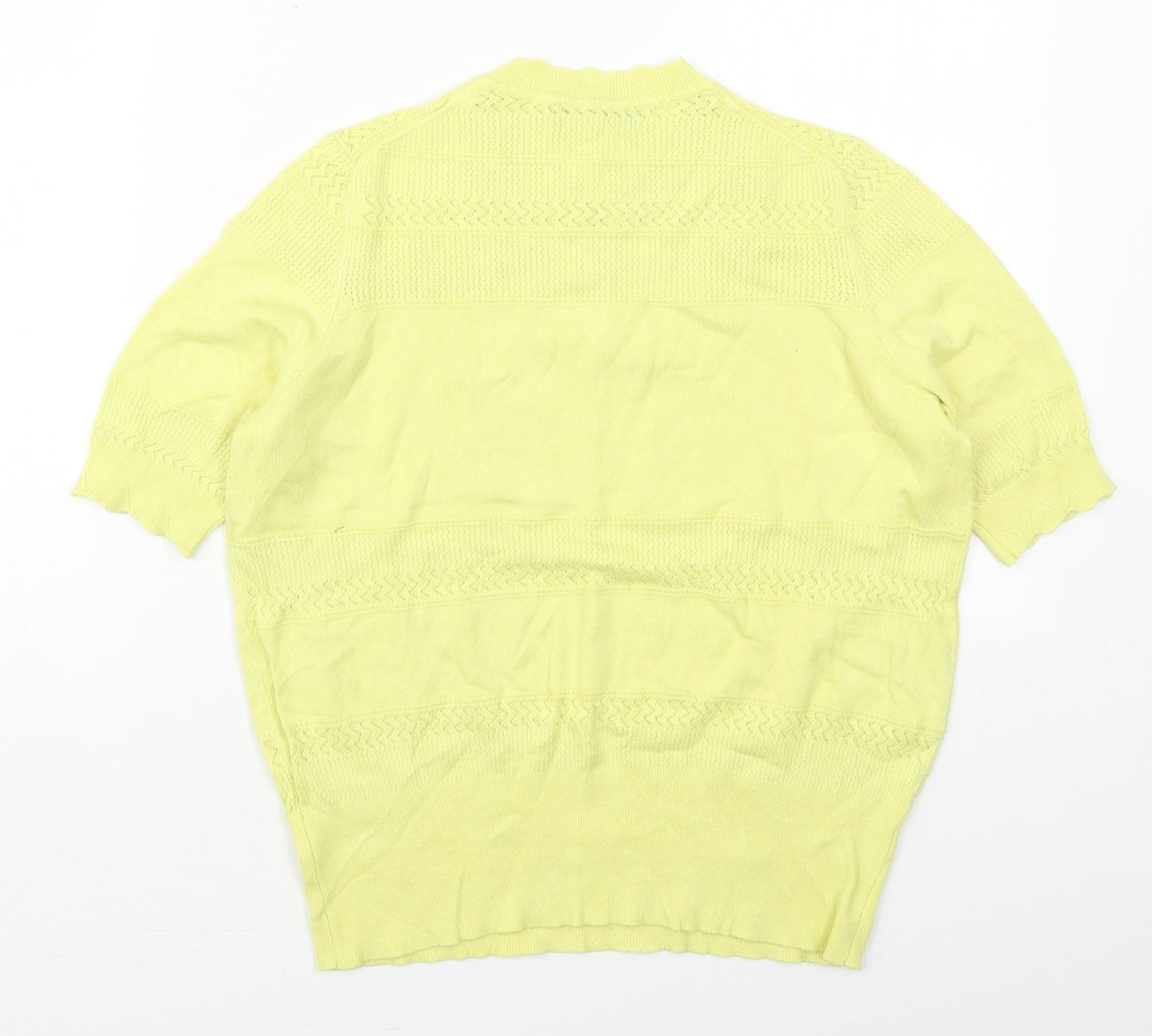 Womens UK Size 14 Marks and Spencer Yellow Pullover Jumper