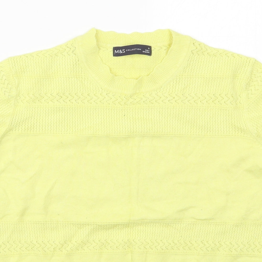 Womens UK Size 14 Marks and Spencer Yellow Pullover Jumper