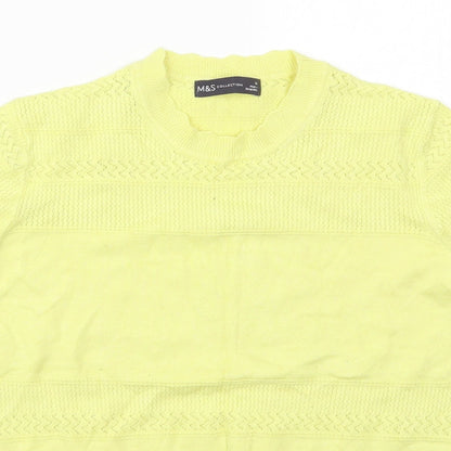Womens UK Size 14 Marks and Spencer Yellow Pullover Jumper