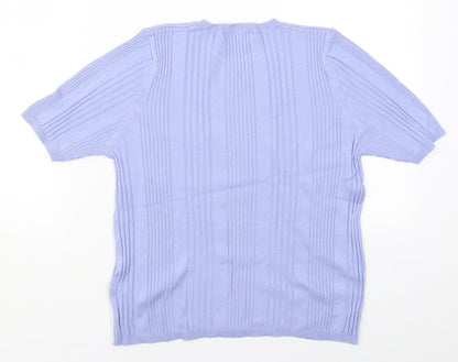 Womens UK Size 14 Marks and Spencer Blue Pullover Jumper