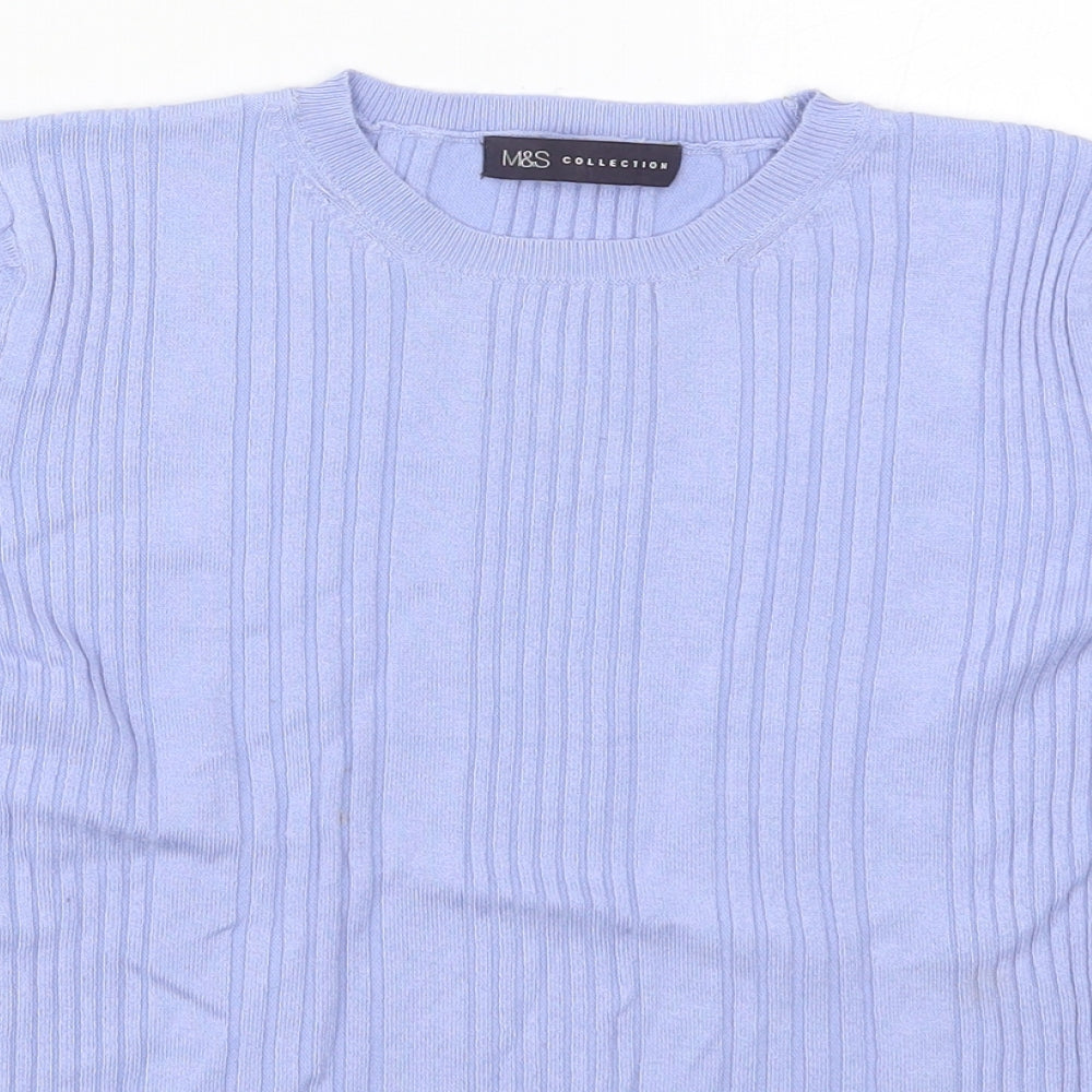 Womens UK Size 14 Marks and Spencer Blue Pullover Jumper