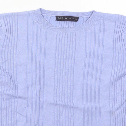 Womens UK Size 14 Marks and Spencer Blue Pullover Jumper