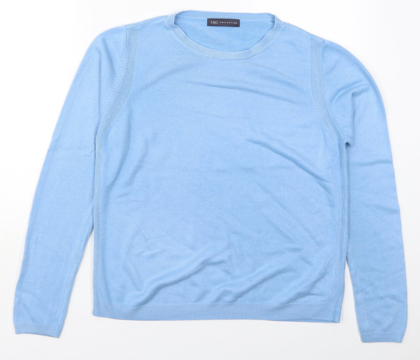 Womens UK Size 14 Marks and Spencer Blue Pullover Jumper