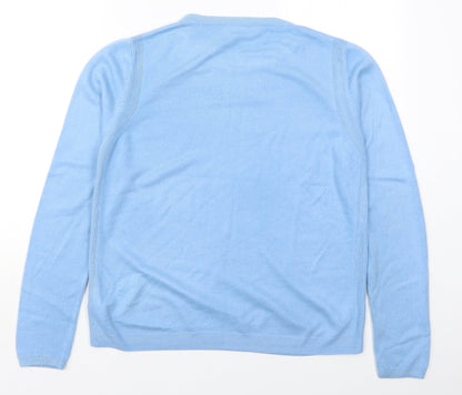 Womens UK Size 14 Marks and Spencer Blue Pullover Jumper