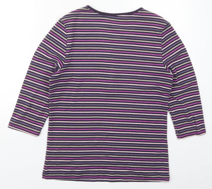 Womens UK Size S Bonmarché Purple Basic T-Shirt