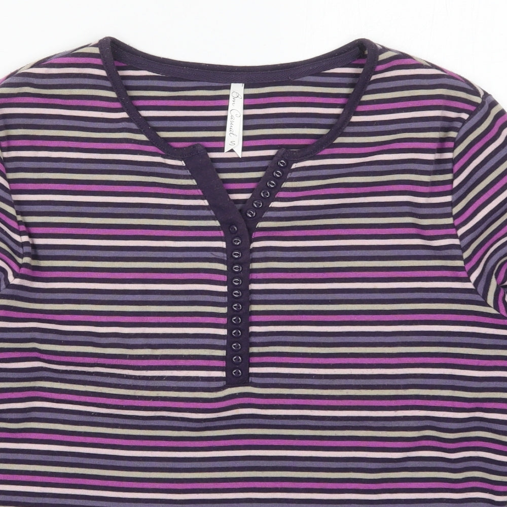 Womens UK Size S Bonmarché Purple Basic T-Shirt
