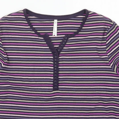 Womens UK Size S Bonmarché Purple Basic T-Shirt