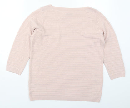 Womens UK Size 14 Marks and Spencer Pink Pullover Jumper