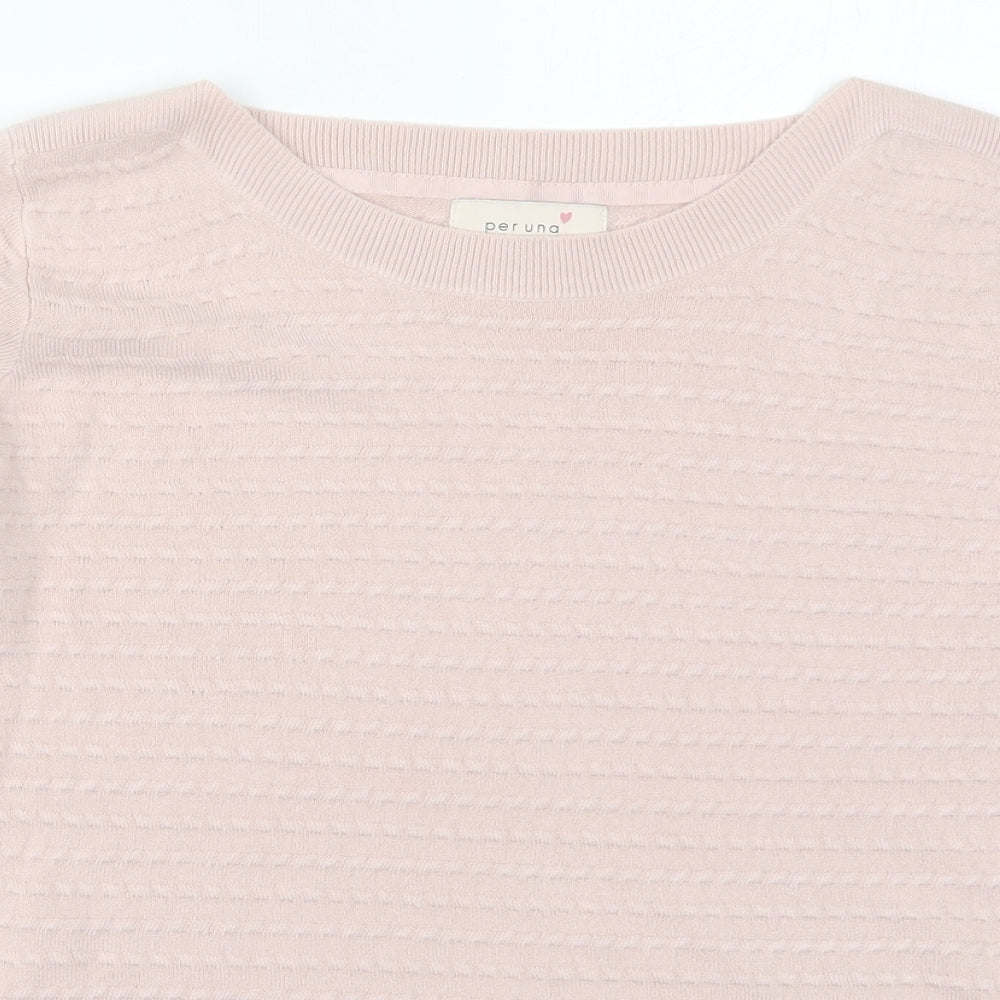 Womens UK Size 14 Marks and Spencer Pink Pullover Jumper