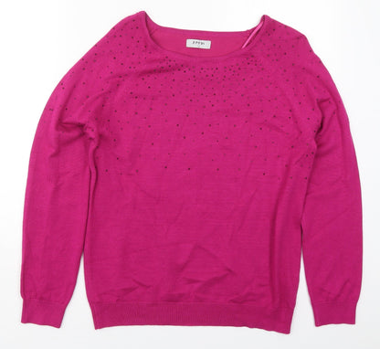 Womens UK Size 12 Soon Pink Pullover Jumper