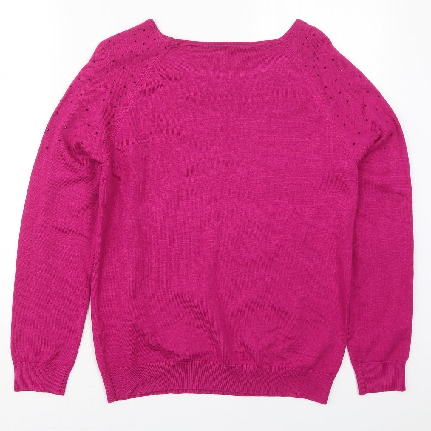Womens UK Size 12 Soon Pink Pullover Jumper