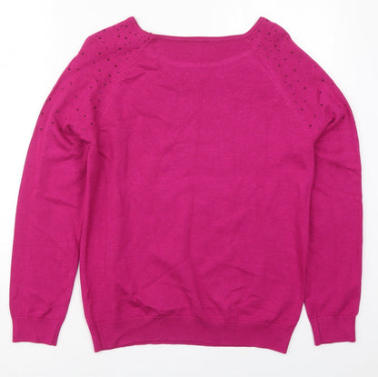 Womens UK Size 12 Soon Pink Pullover Jumper