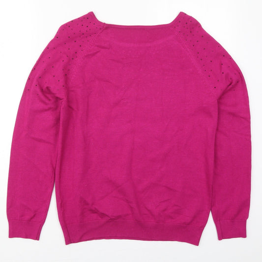 Womens UK Size 12 Soon Pink Pullover Jumper