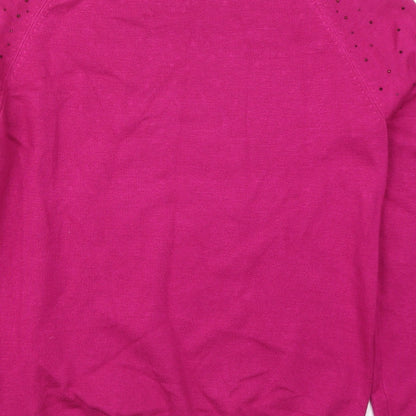 Womens UK Size 12 Soon Pink Pullover Jumper