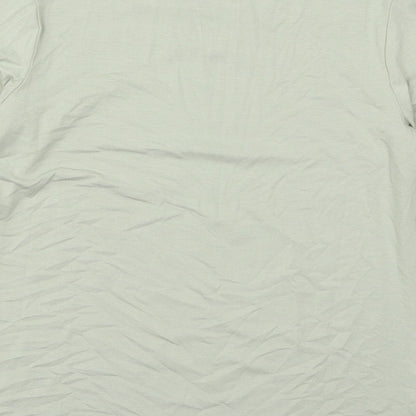 Damart Womens Green  Viscose Basic T-Shirt Size 10 Round Neck