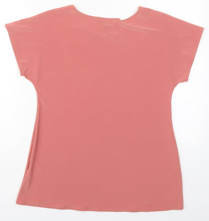 Womens UK Size 12 Saloos Pink Basic T-Shirt