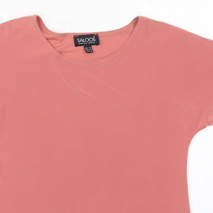 Womens UK Size 12 Saloos Pink Basic T-Shirt
