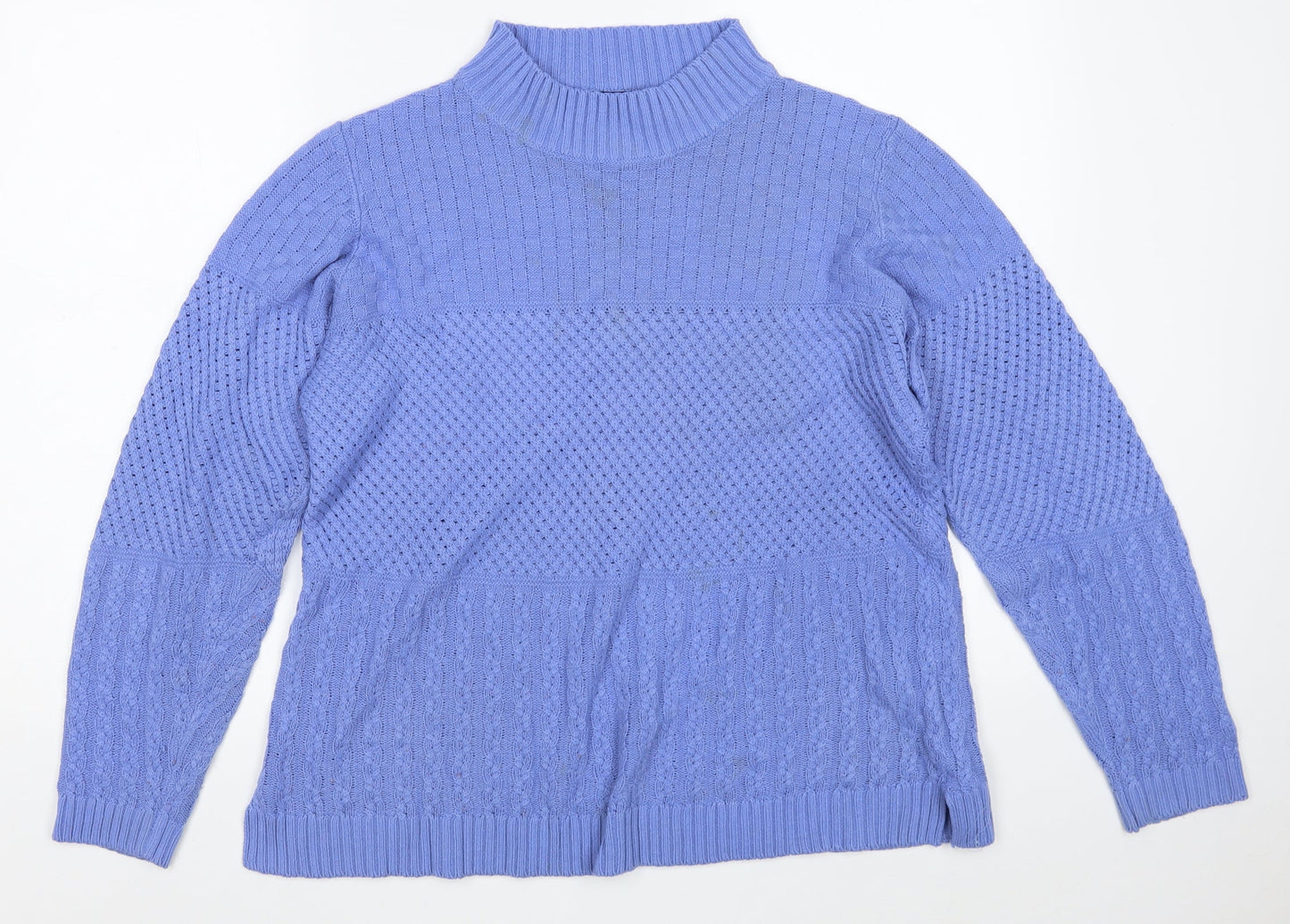 Womens UK Size 14 EWM Blue Pullover Jumper