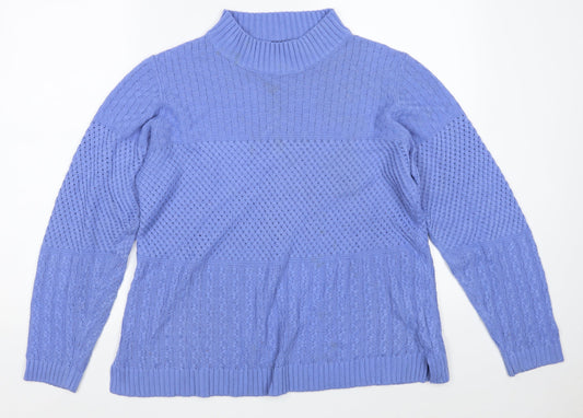 Womens UK Size 14 EWM Blue Pullover Jumper