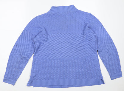 Womens UK Size 14 EWM Blue Pullover Jumper