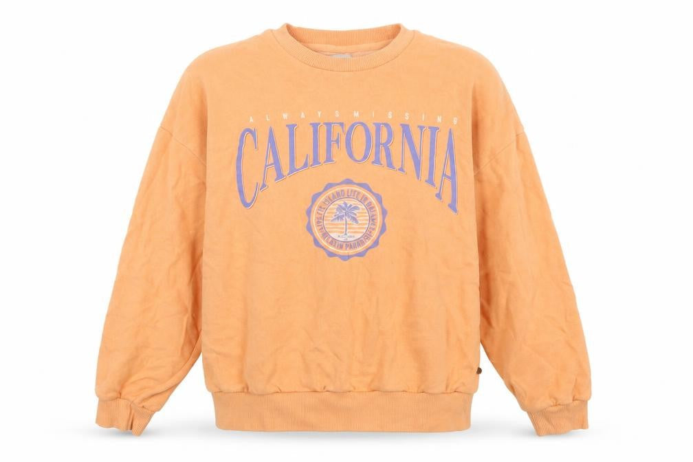 Womens UK Size M Pull&Bear Orange Pullover Jumper