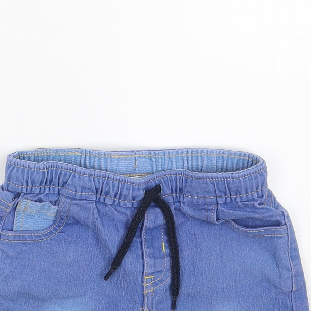 Babybol Boys Blue  Cotton Chino Shorts Size 2 Years  Regular Drawstring