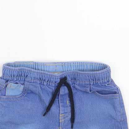 Babybol Boys Blue  Cotton Chino Shorts Size 2 Years  Regular Drawstring