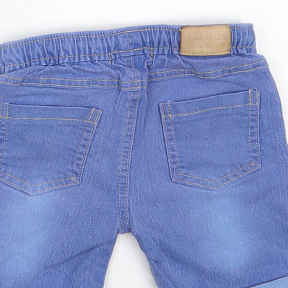 Babybol Boys Blue  Cotton Chino Shorts Size 2 Years  Regular Drawstring