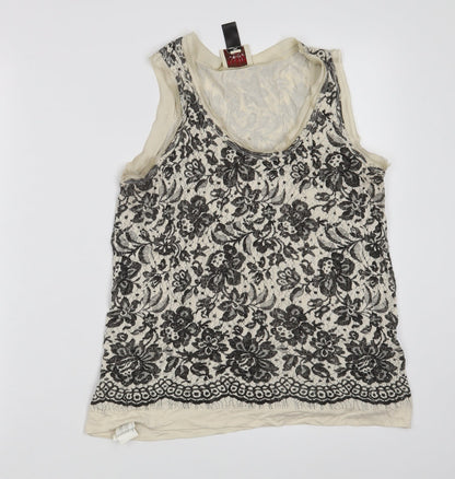 Womens UK Size L Mango White Camisole Tank