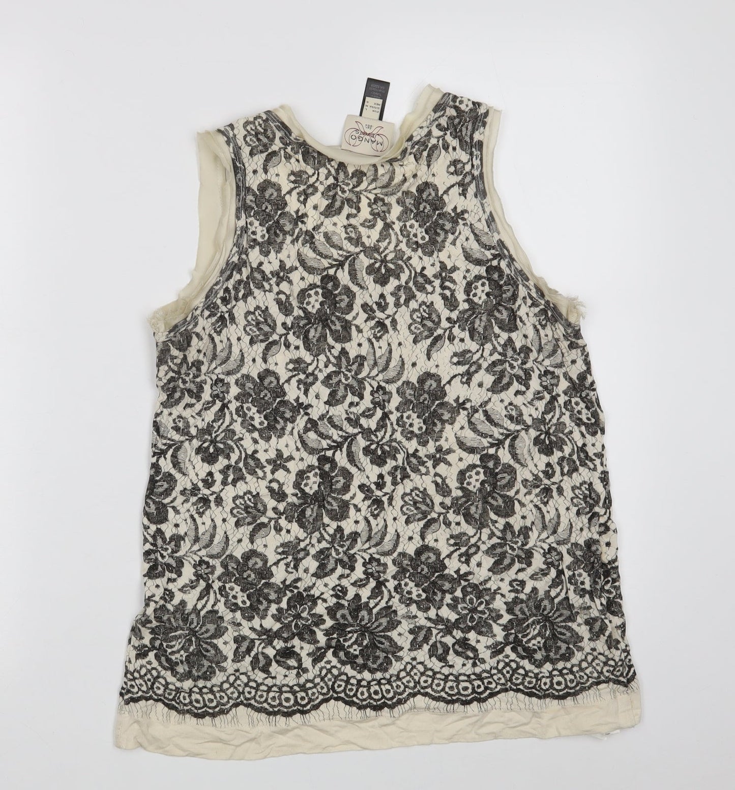 Womens UK Size L Mango White Camisole Tank