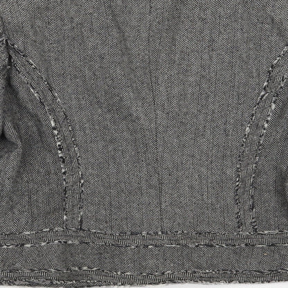 Simon Jeffrey Womens Grey Houndstooth  Jacket Blazer Size 14  Snap