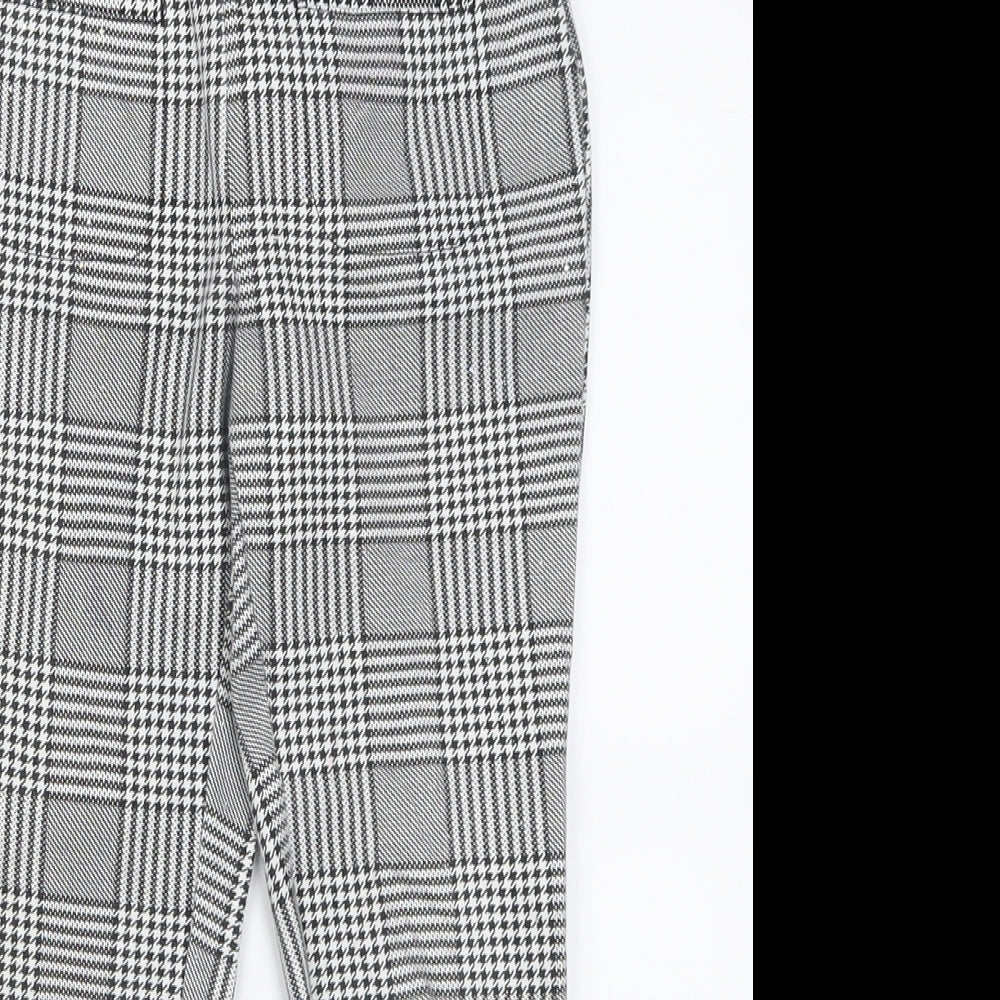 Gap Girls Black Plaid Cotton Capri Trousers Size 8 Years  Regular Pullover