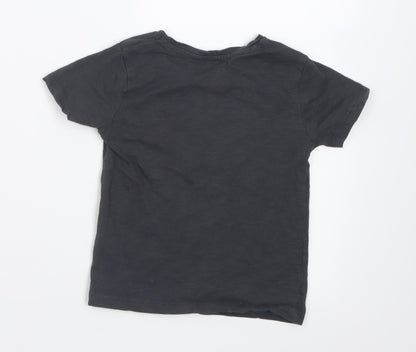 Primark Girls Grey  Cotton Basic T-Shirt Size 12-18 Months Crew Neck Pullover - future artist