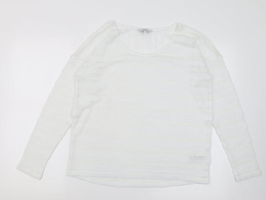Womens UK Size 12 NEXT White Pullover Jumper