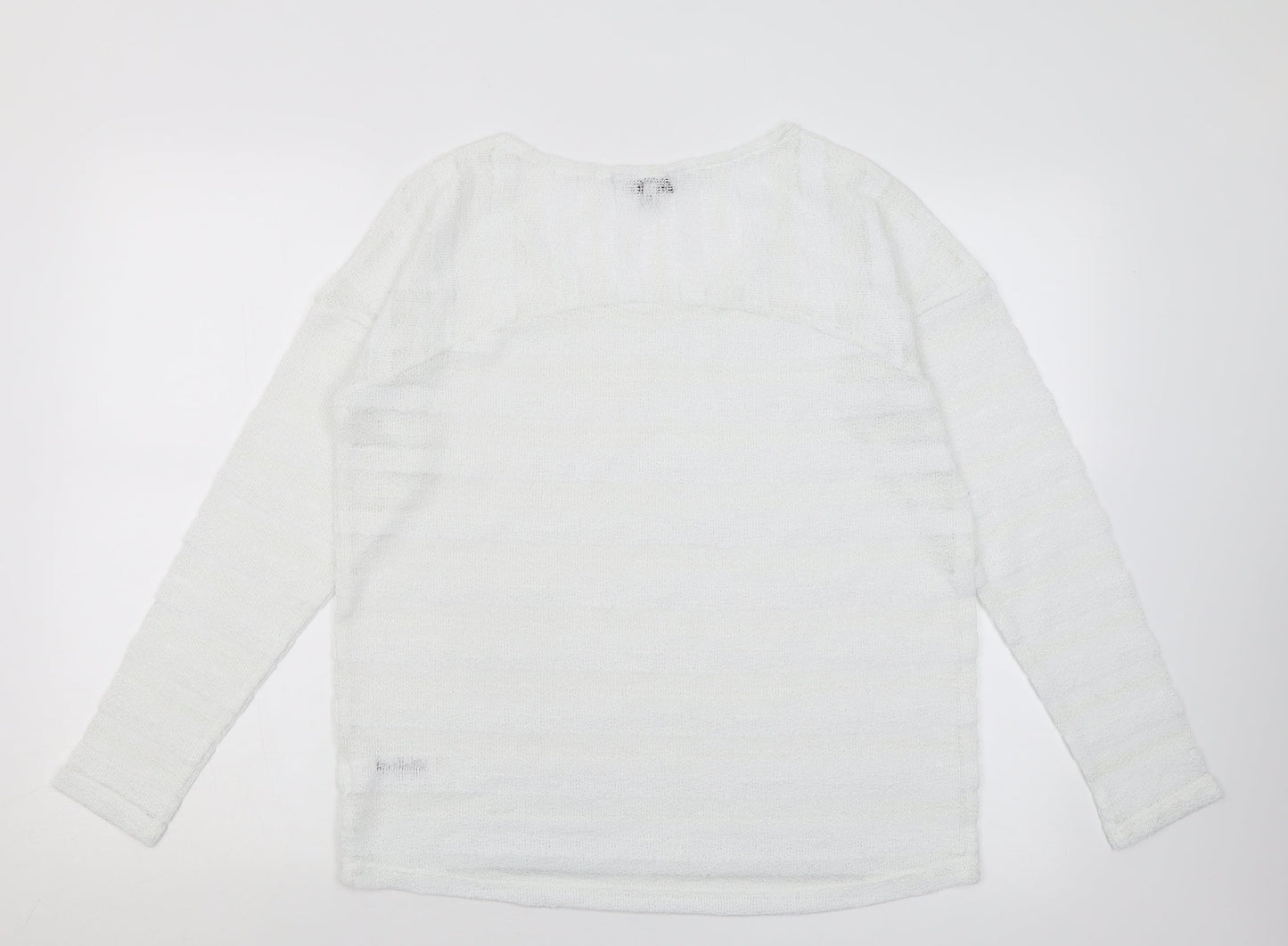 Womens UK Size 12 NEXT White Pullover Jumper