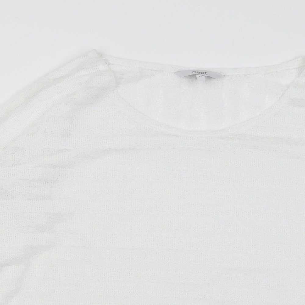 Womens UK Size 12 NEXT White Pullover Jumper