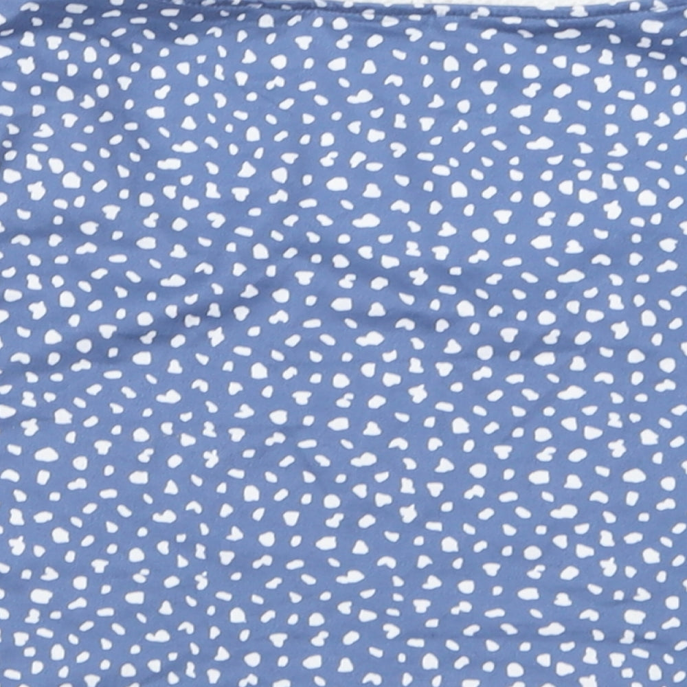 Womens UK Size M ROMWE Blue Cropped T-Shirt