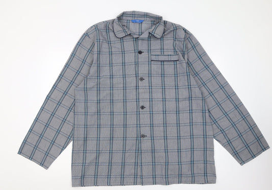 Mens UK Size XL Marks and Spencer Grey  Button-Up Long Sleeve Casual Shirt