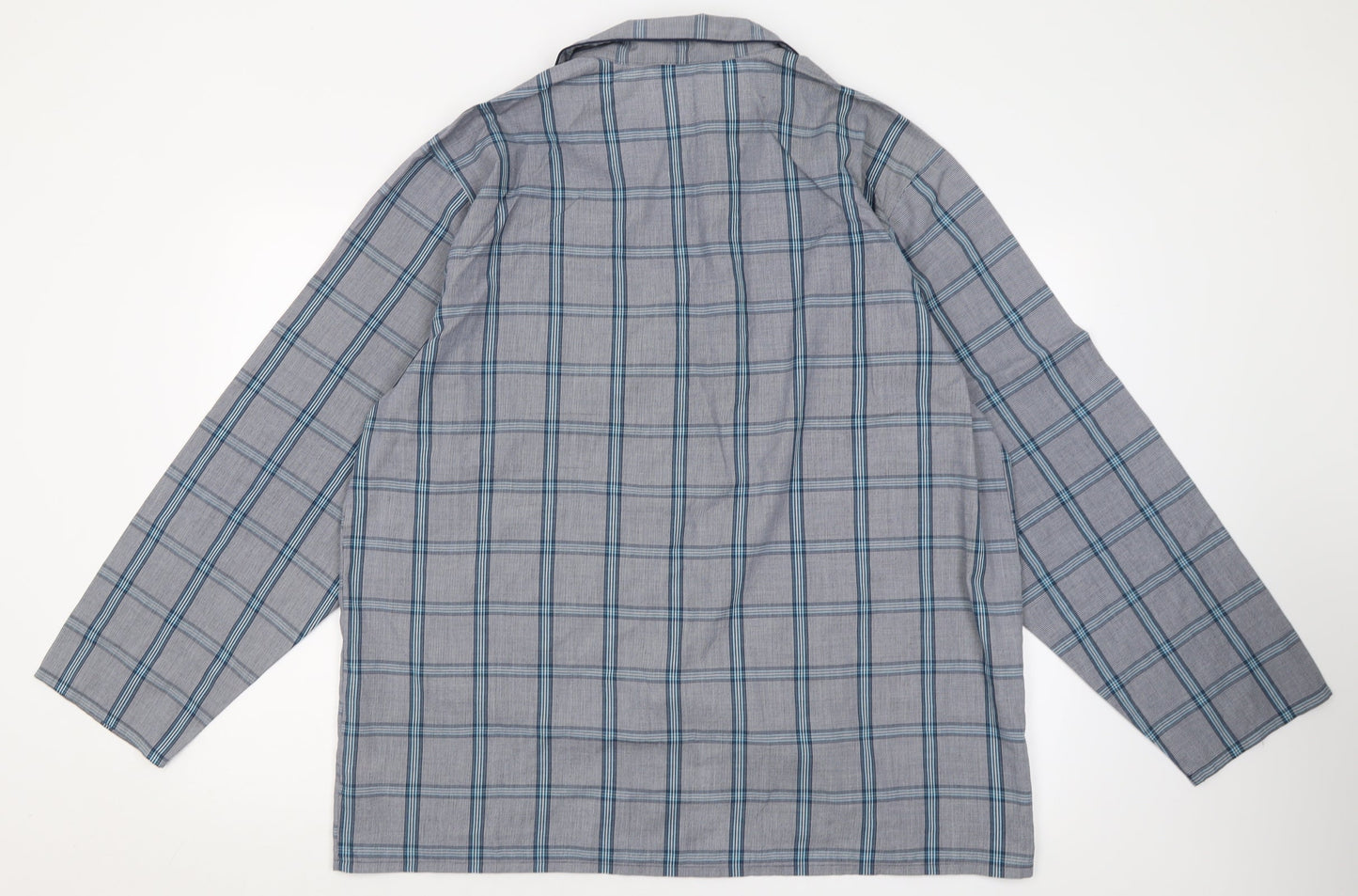Mens UK Size XL Marks and Spencer Grey  Button-Up Long Sleeve Casual Shirt