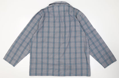 Mens UK Size XL Marks and Spencer Grey  Button-Up Long Sleeve Casual Shirt