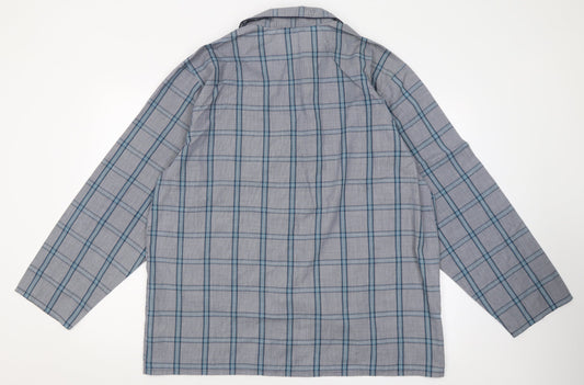 Mens UK Size XL Marks and Spencer Grey  Button-Up Long Sleeve Casual Shirt