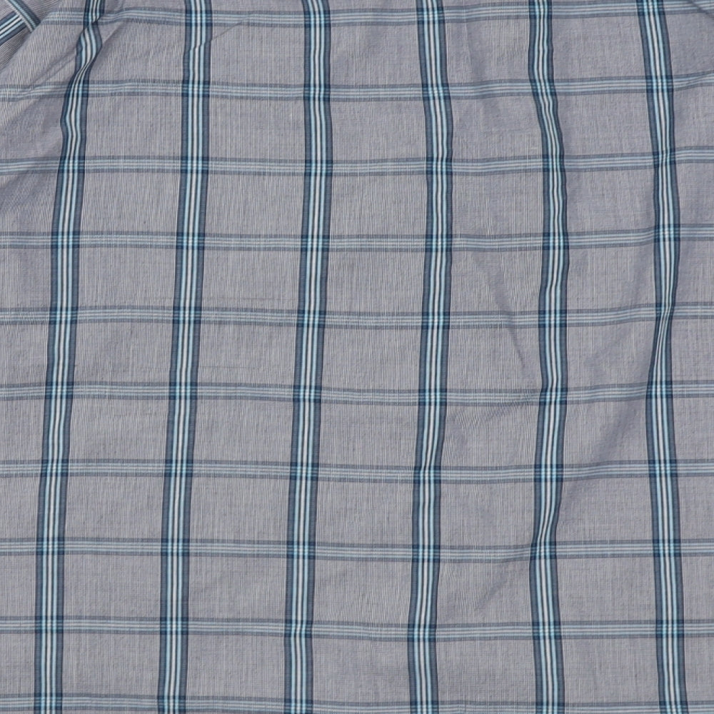 Mens UK Size XL Marks and Spencer Grey  Button-Up Long Sleeve Casual Shirt